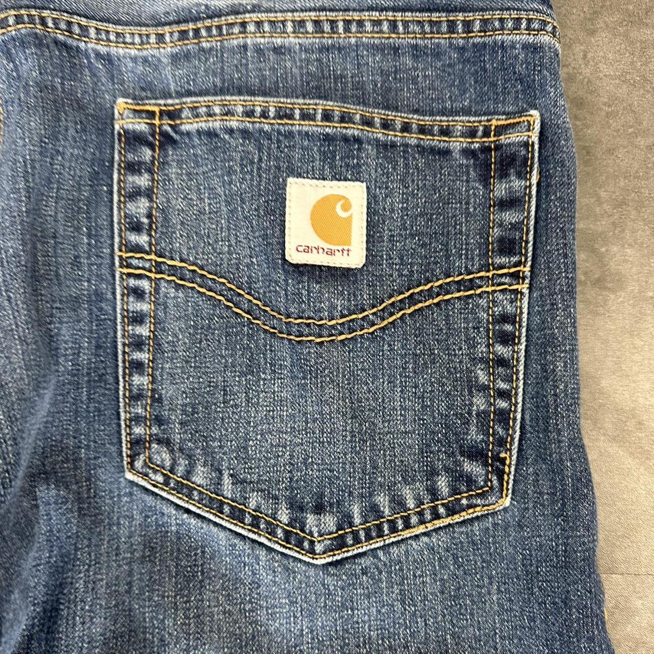 Carhartt 2000s dungaree workwear comfort fit denim cargo trousers