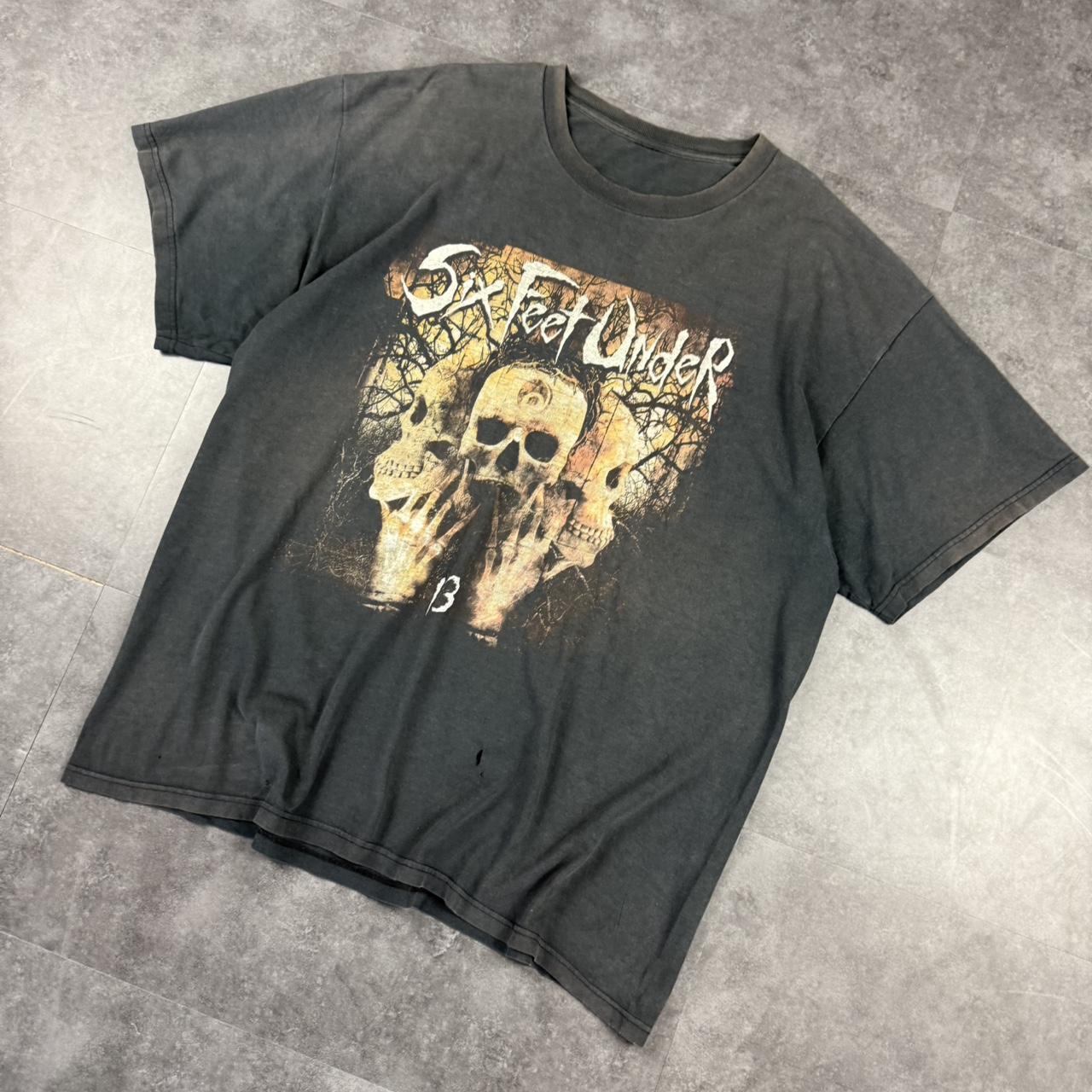 Six feet under ‘13’ 2000s Print graphic grunge metal band T shirt