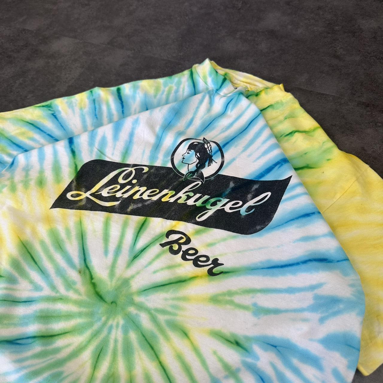 Hanes Beefy T 2000s Print graphic Tie dye T shirt