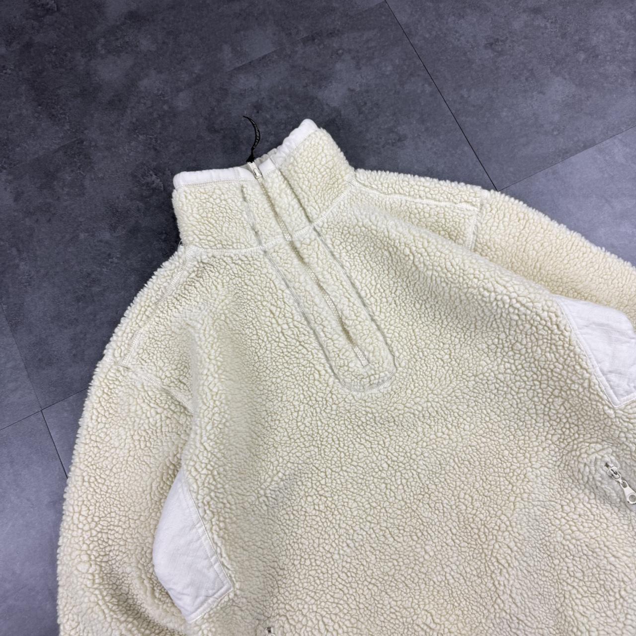 Vintage 2000s CAT workwear cream outdoor Sherpa fleece