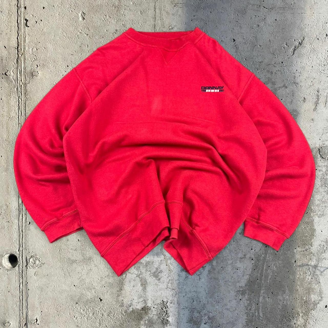 Donnay 2000’s Italian sportswear embroidered sweatshirt red