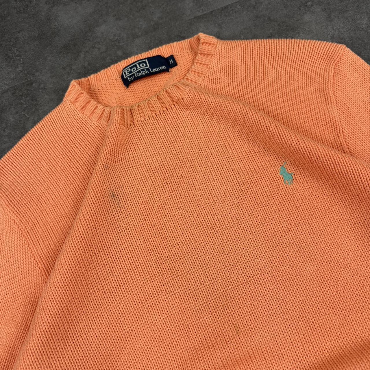 Polo Ralph Lauren 90s chunky knit heavyweight orange jumper