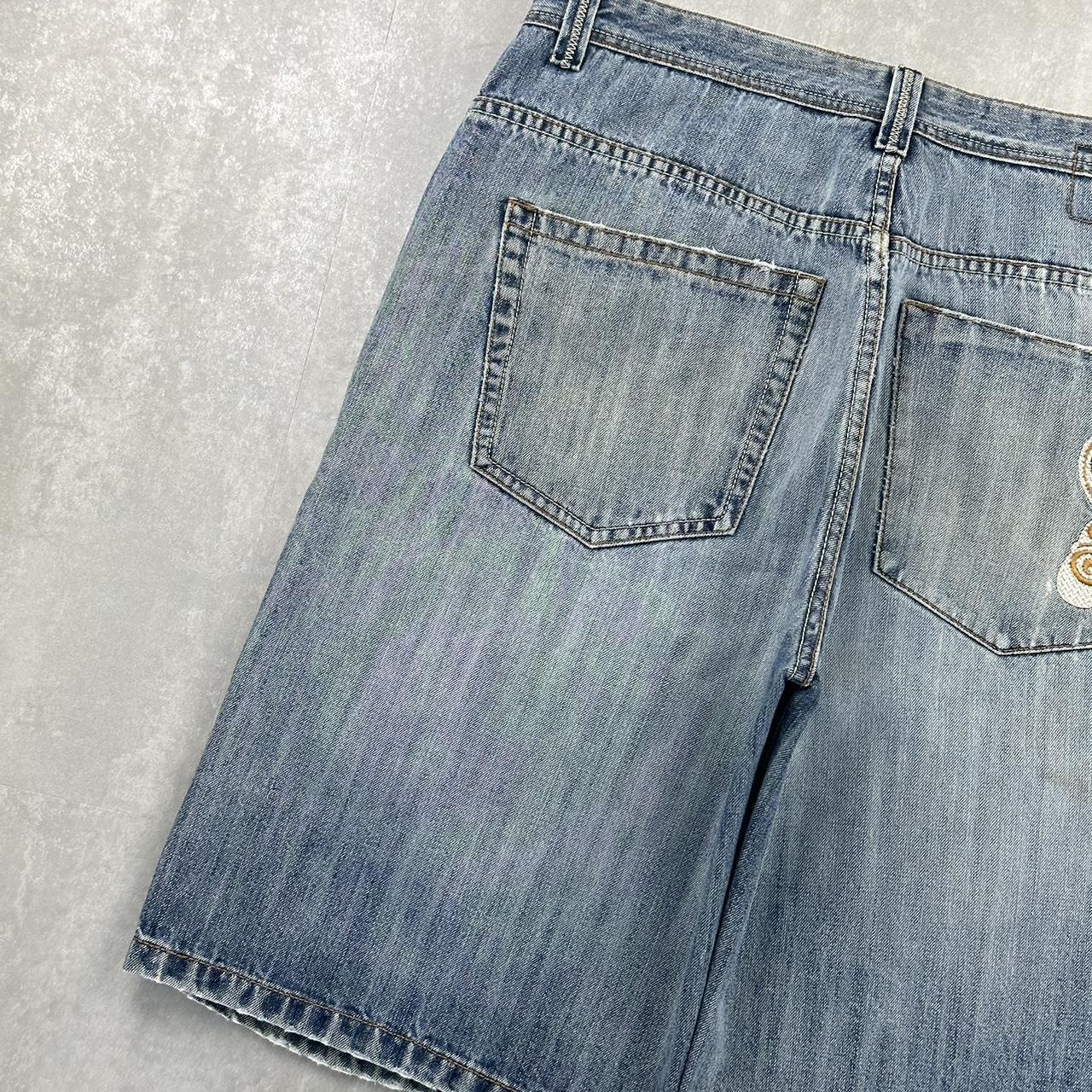 Mango Japanese style 2000s spellout carpenter style jorts