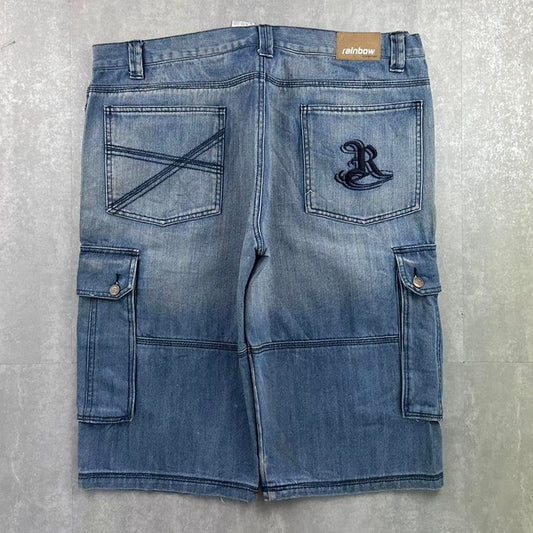 Japanese Style old English 2000s spellout carpenter fit skate jorts