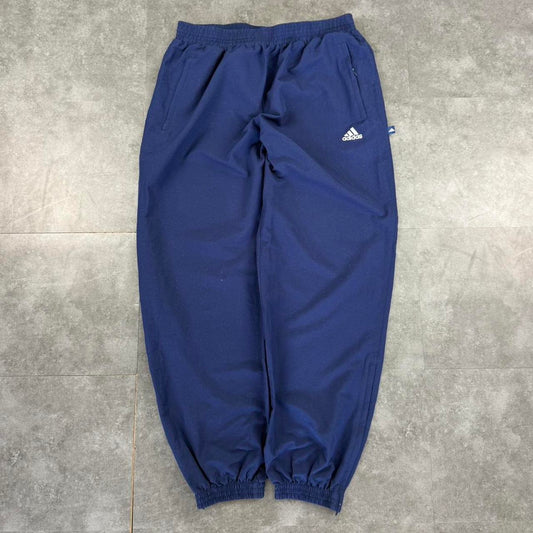 Adidas blue 2000s baggy vintage sportswear adjustable track pants