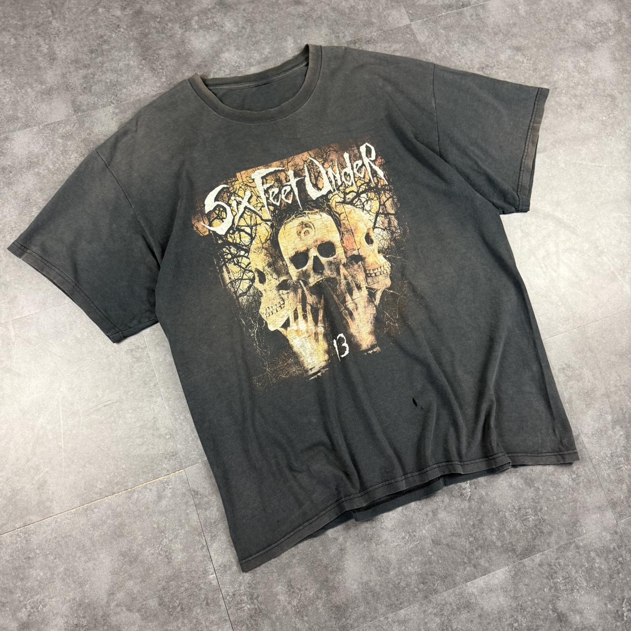 Six feet under ‘13’ 2000s Print graphic grunge metal band T shirt