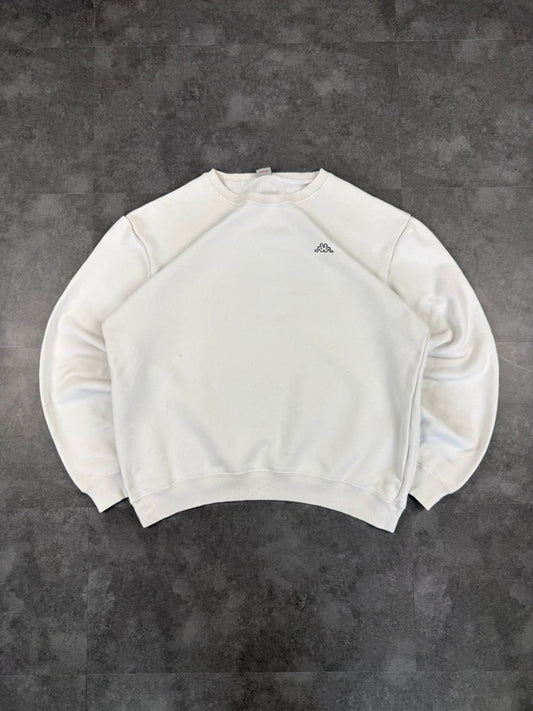 Kappa 2000s Vintage Sweatshirt White 90s Y2k Spellout Logo