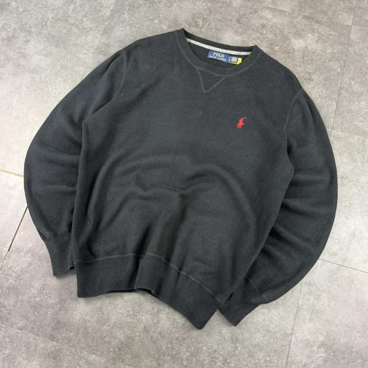 Polo Ralph Lauren 90s cotton knit black jumper