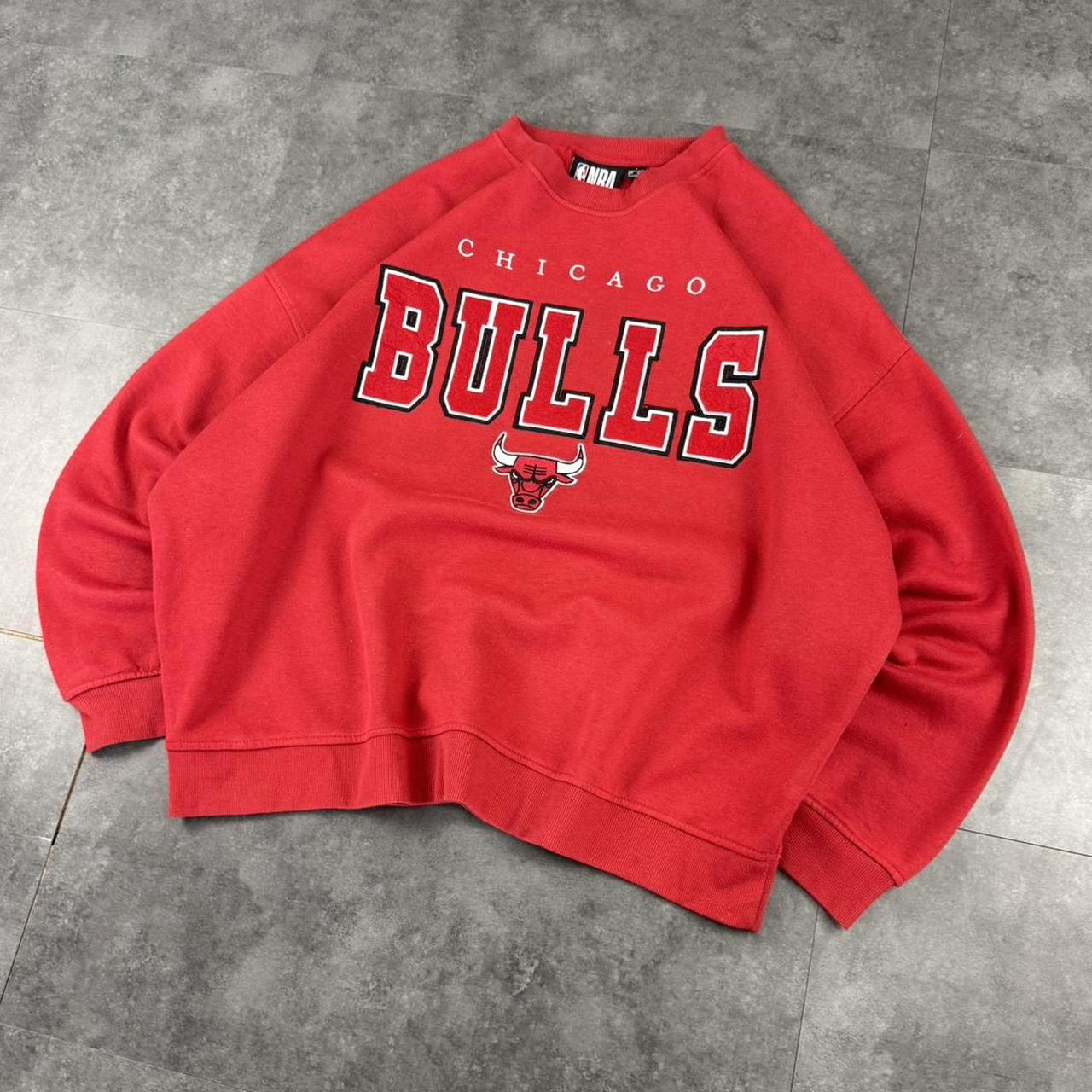 NBA Chicago Bulls Y2K embroidered spellout basketball sweatshirt
