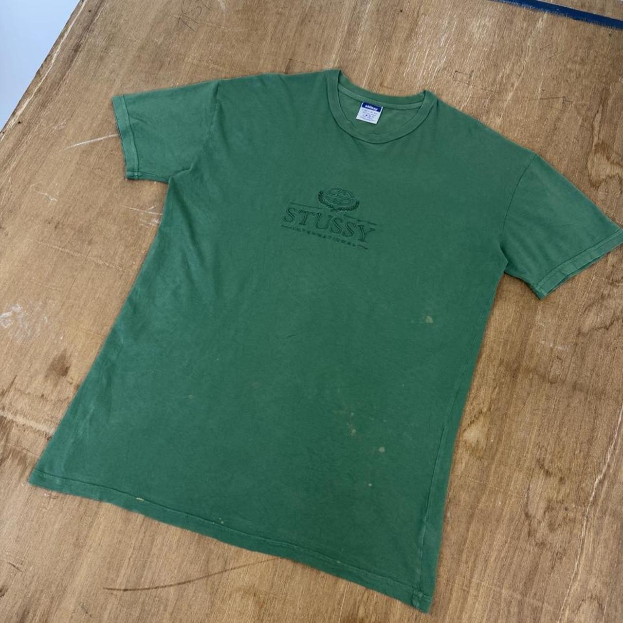 Rare Stussy international green Vintage 2005 Y2K T-Shirt