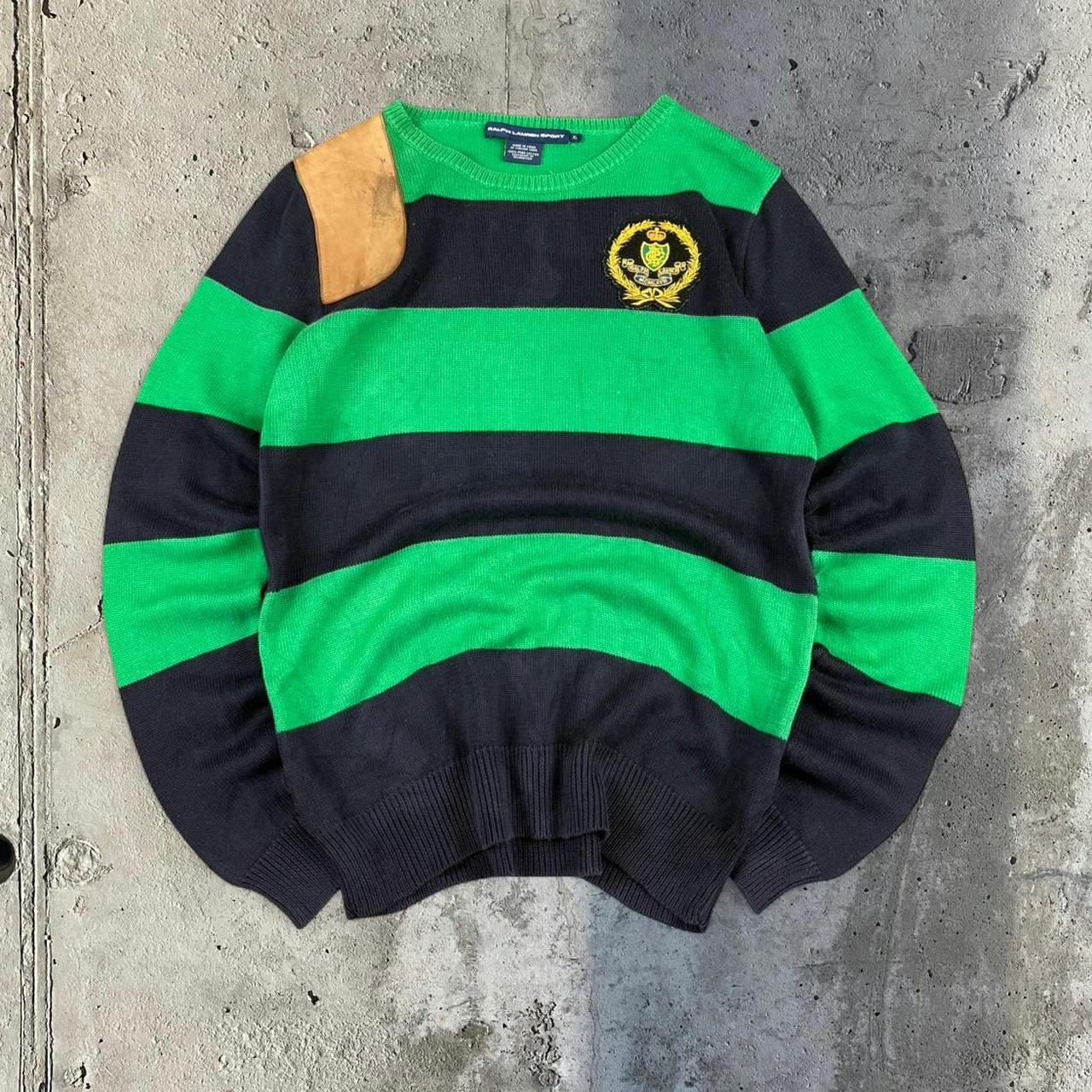 Polo Ralph Lauren sport 90s spellout chunky knit jumper