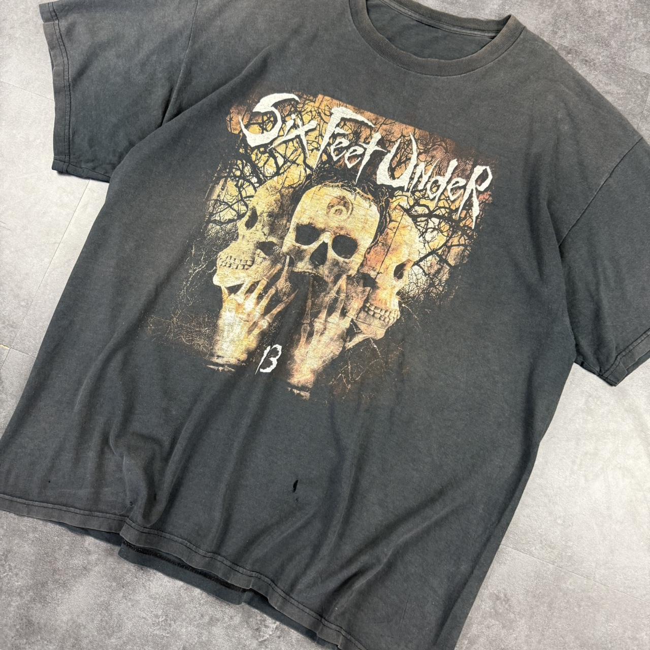 Six feet under ‘13’ 2000s Print graphic grunge metal band T shirt