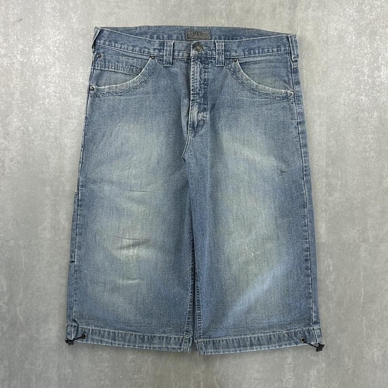 Japanese style 2000s spellout carpenter style jorts