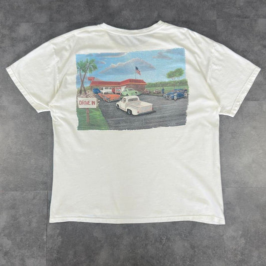 In-N-Out T 2000s Y2K logo Classic Diner print design