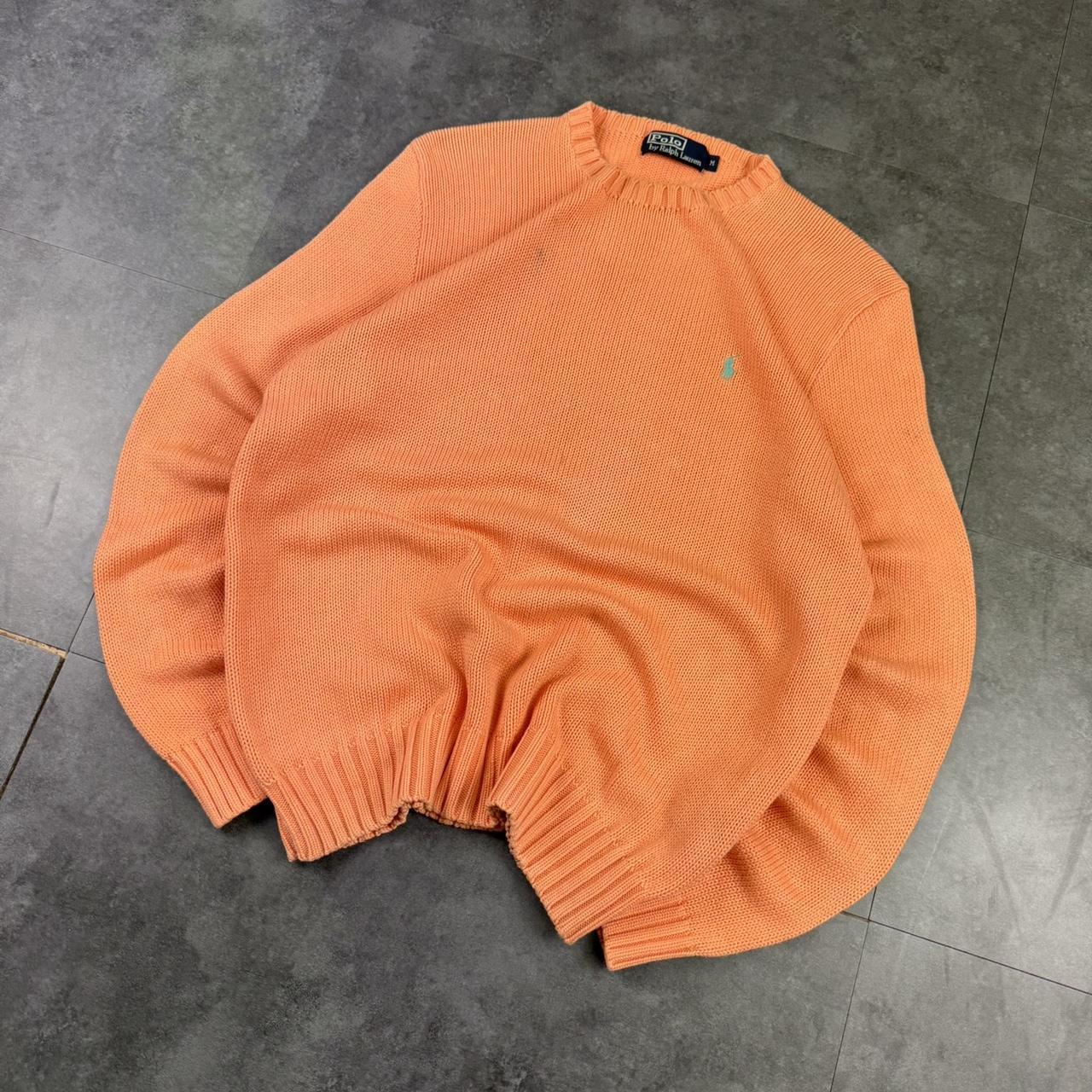 Polo Ralph Lauren 90s chunky knit heavyweight orange jumper