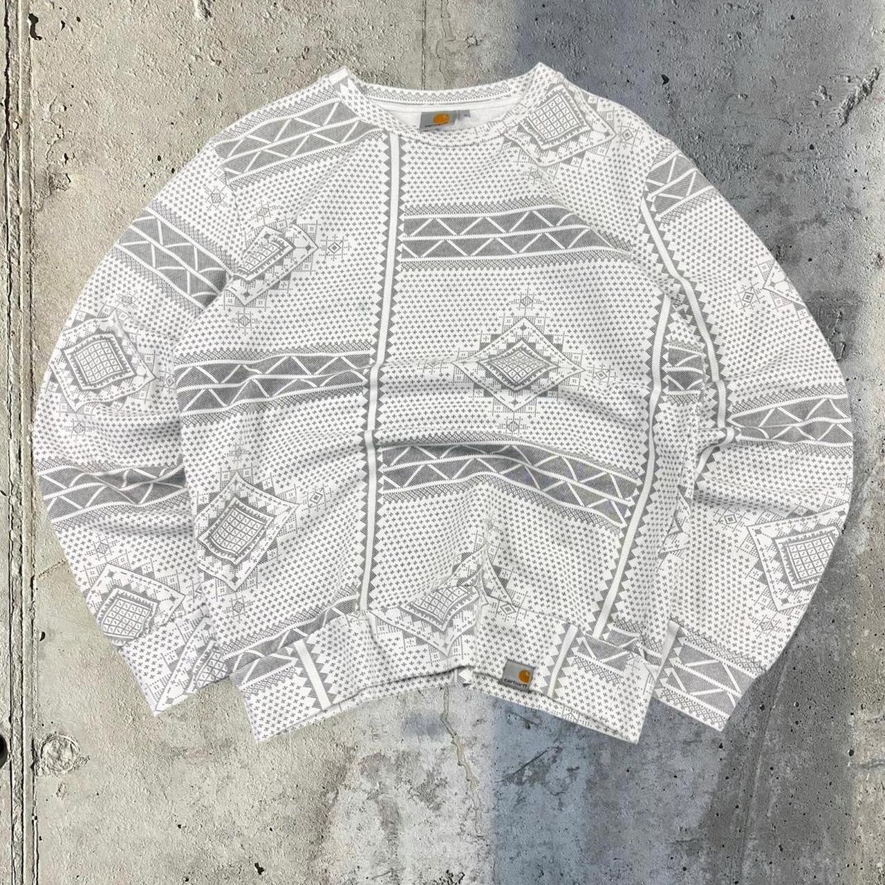 Carhartt 2000s abstract workwear mini logo classic embroidered sweatshirt