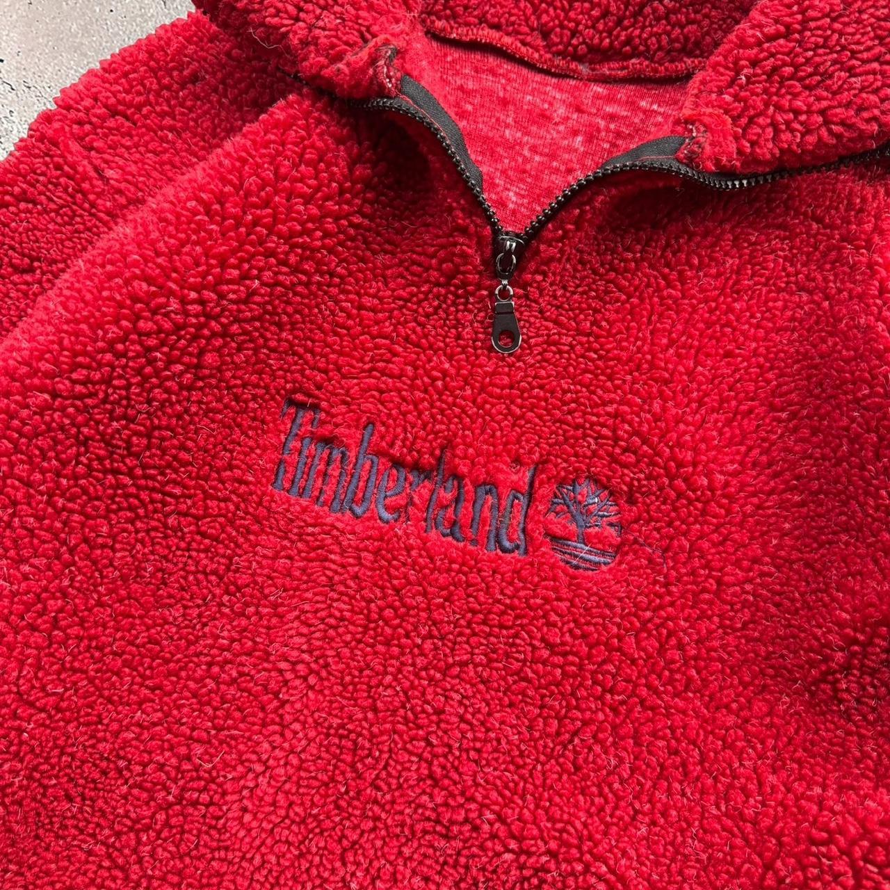 Timberland Vintage Y2K 90s spellout embroidered Sherpa fleece