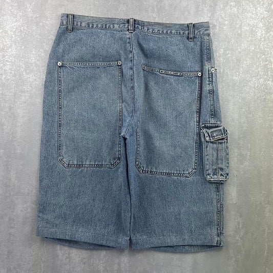 Uncle Sam Japanese style 2000s spellout carpenter style jorts