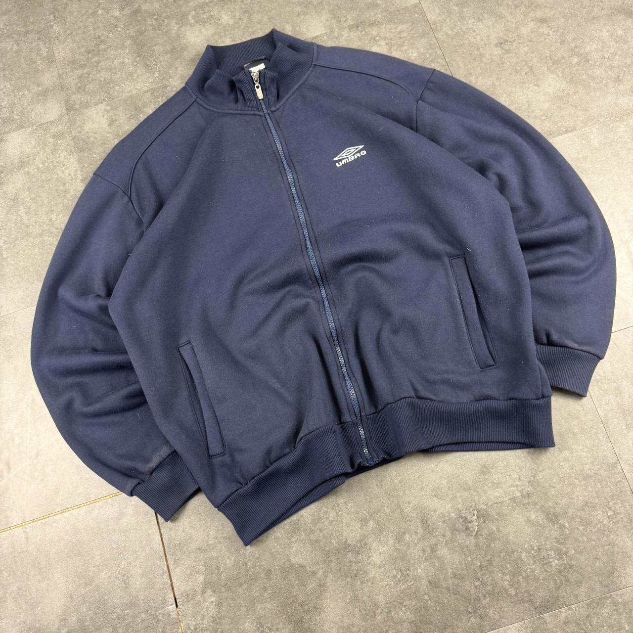 Umbro 2000s vintage Spellout embroidered full zip up Sweatshirt