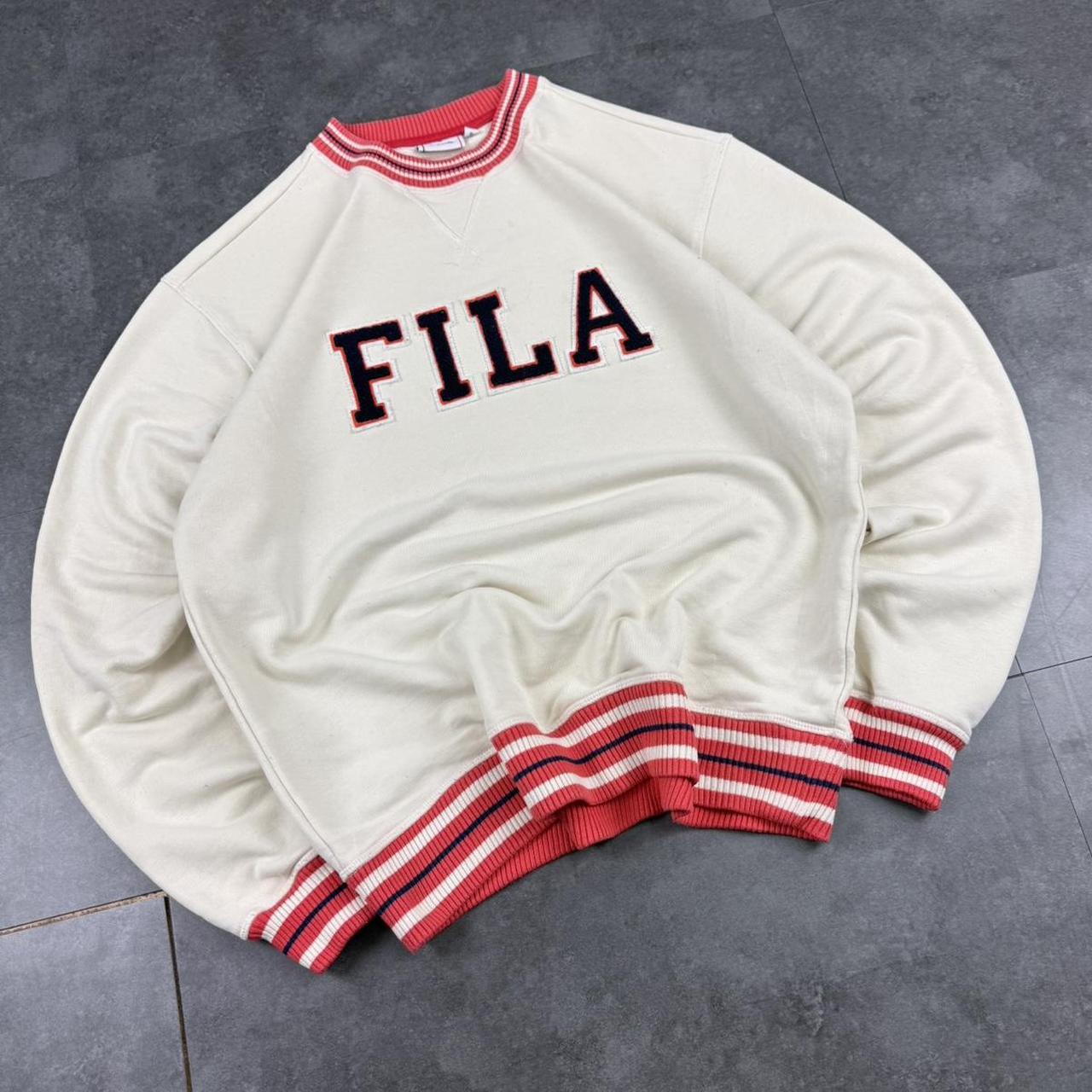 Fila 2000s chunky mock neck college sweatshirt