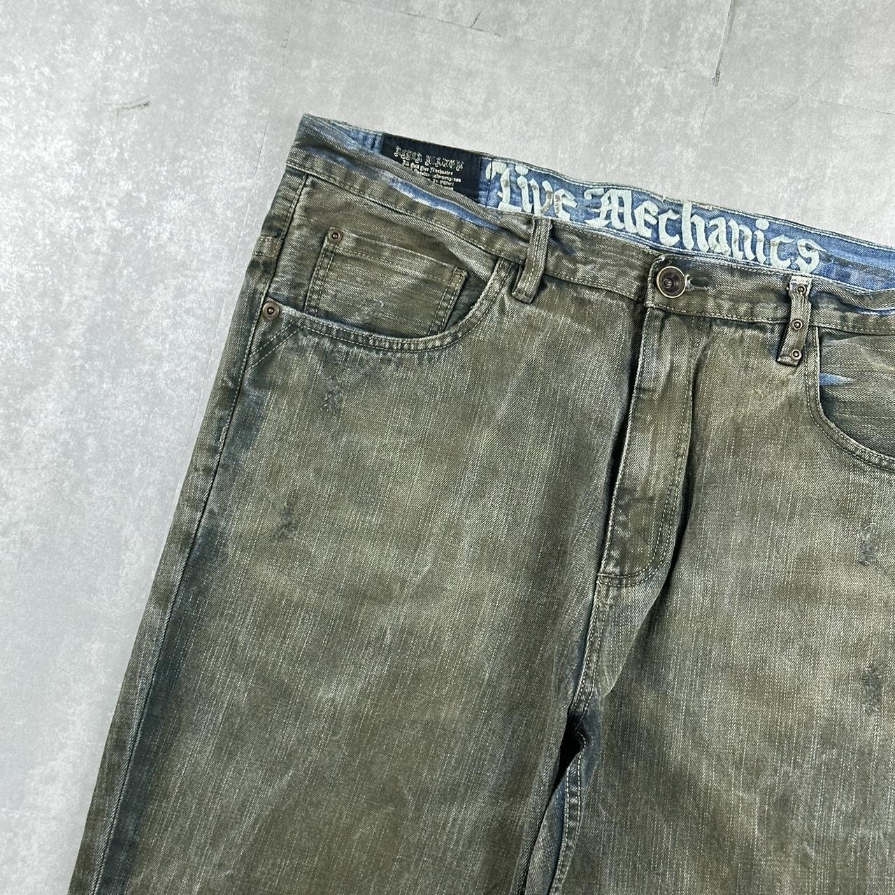 Life Mechanics Japanese style 2000s spellout carpenter fit skate jorts