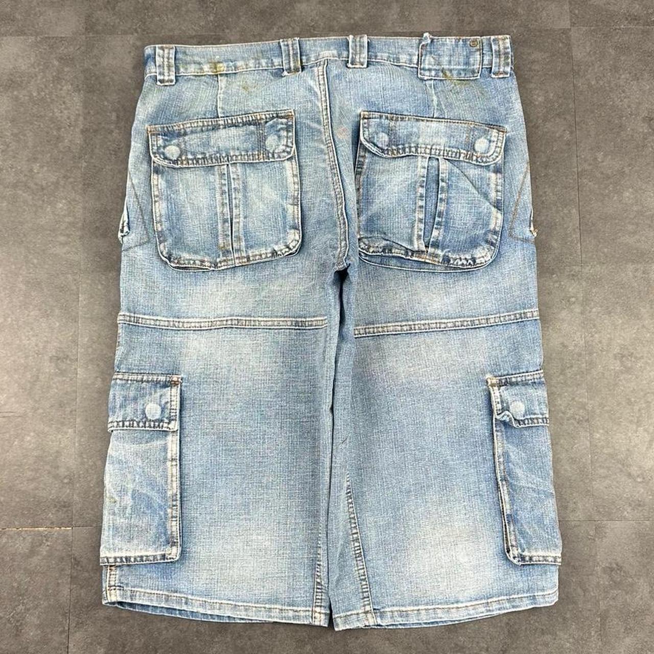 T-Traxx 2000s Vintage Baggy HipHop Y2k printed cargo Jorts