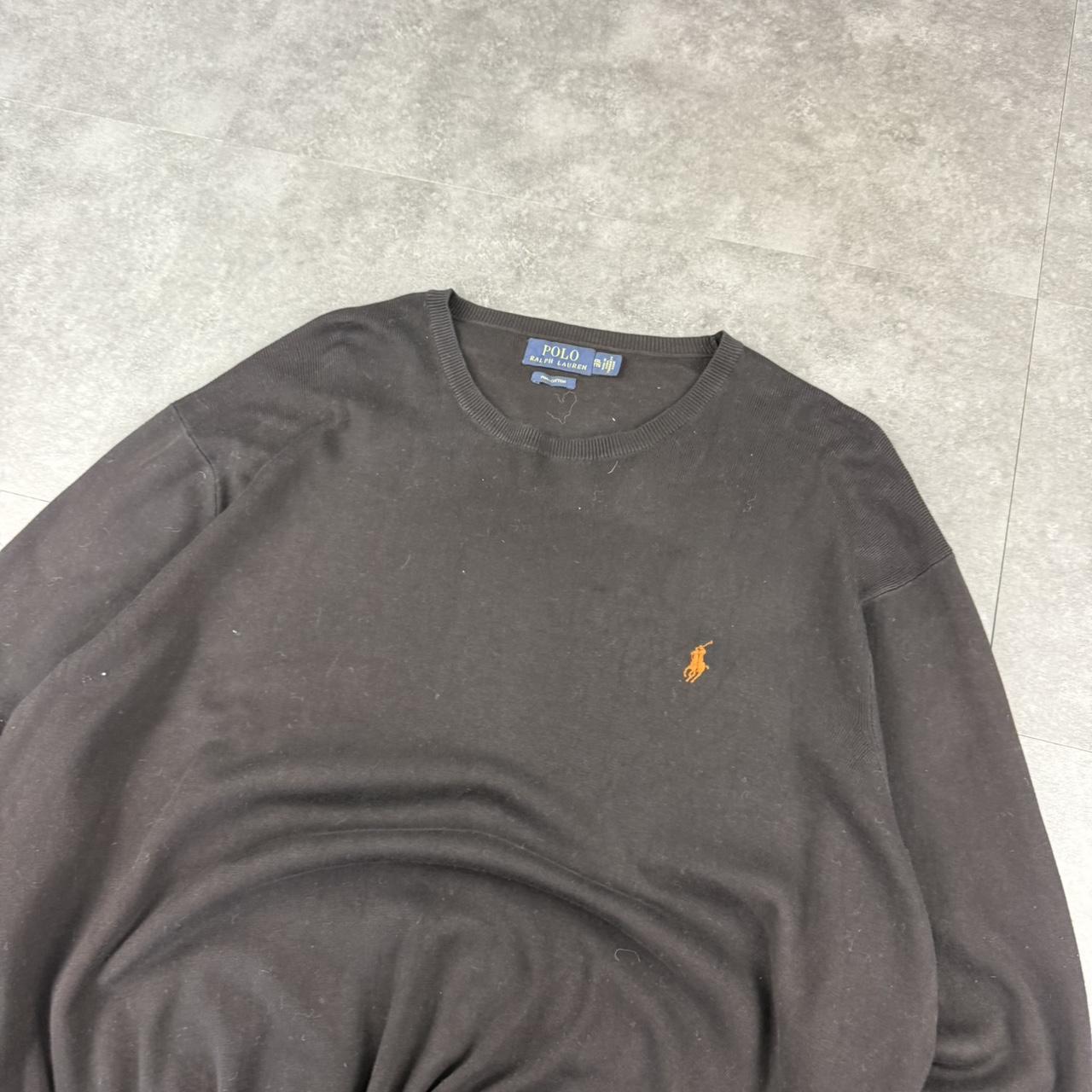 Polo Ralph Lauren 90s cotton knit black jumper