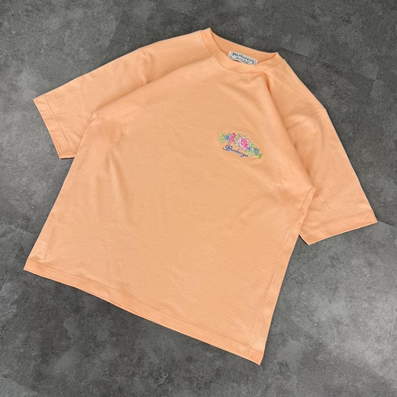 Burberrys 90’s floral embroidered T shirt