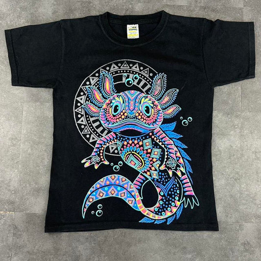 Thessh Adulto Spanish 2000s Axolotl Print graphic T shirt
