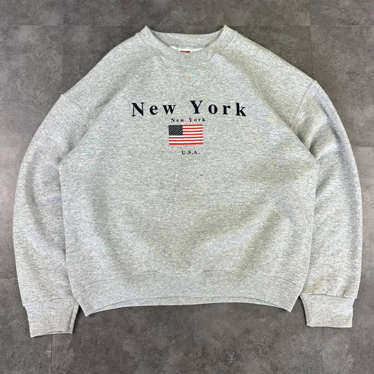 Vintage Fruit of The Loom Best 90s Printed New York sweatshirt