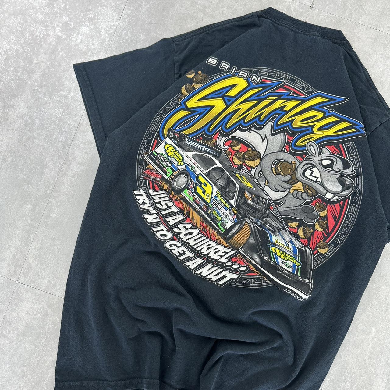 NASCAR 2000s grunge vibe USA spellout T shirt