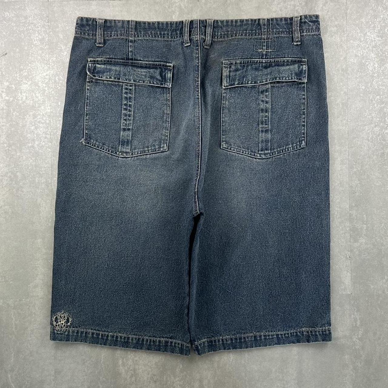 Japanese style 2000s spellout carpenter style jorts