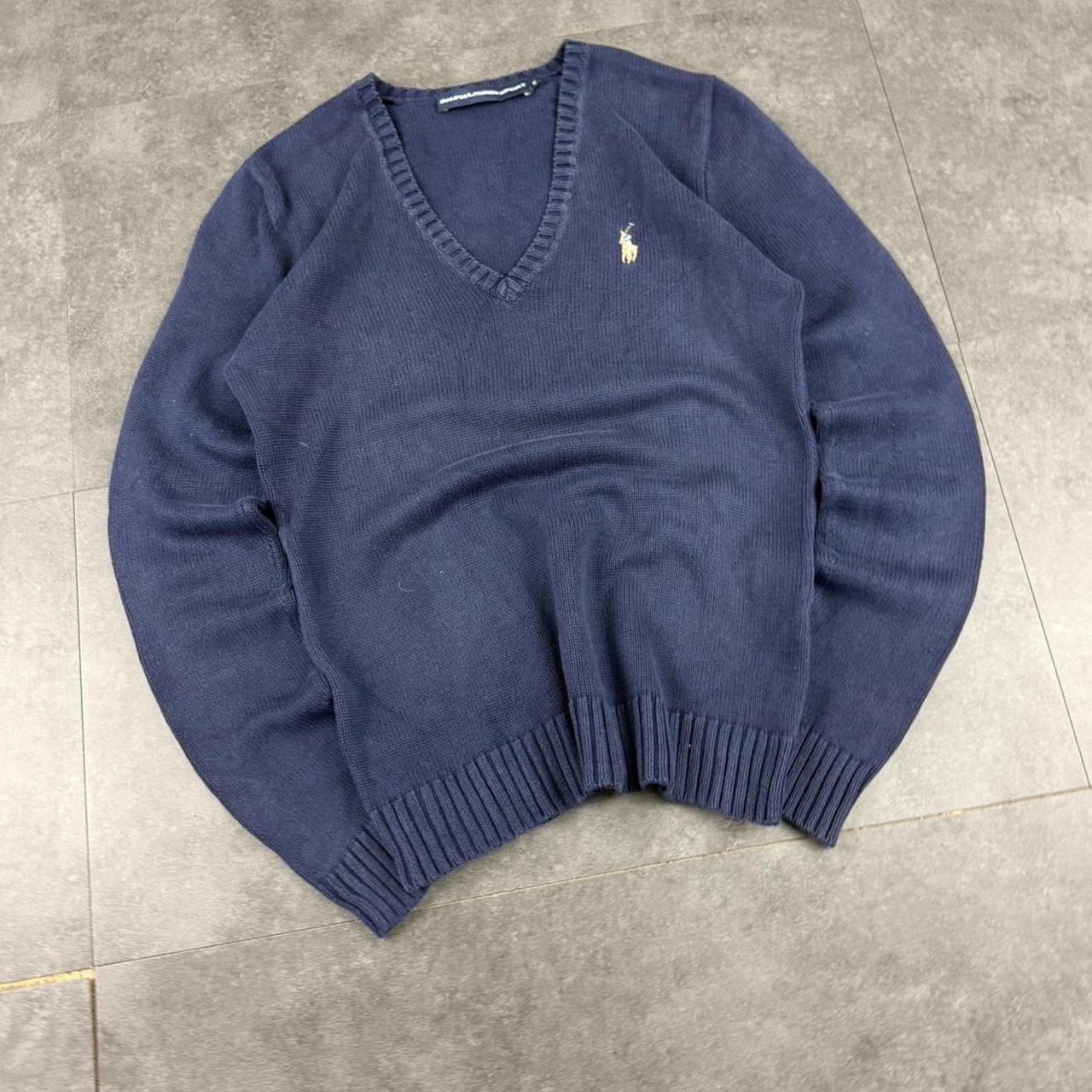 Polo Ralph Lauren sport 90s heavyweight chunky knit pullover v neck Jumper