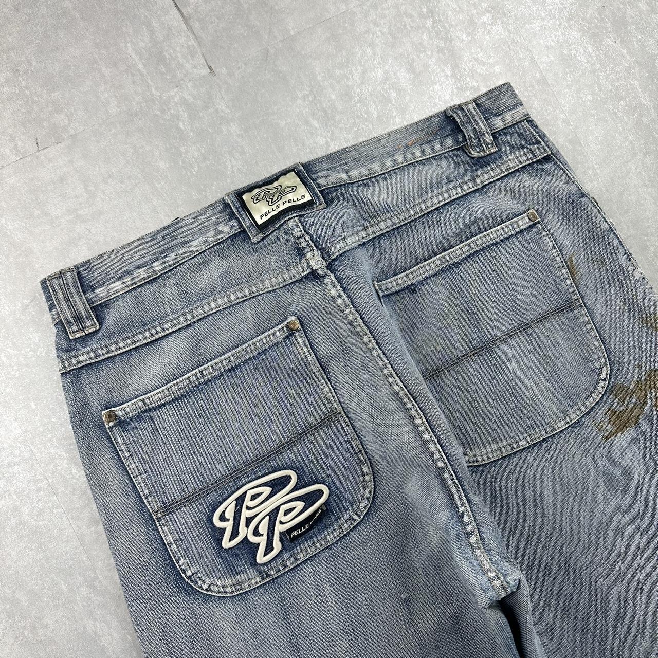 Pelle pelle Japanese style 2000s spellout carpenter style jorts