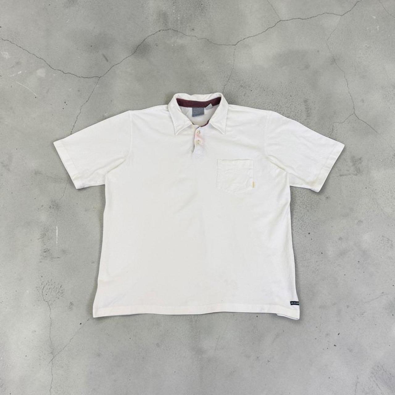 Quiksilver Surfwear white Y2K Polo Shirt