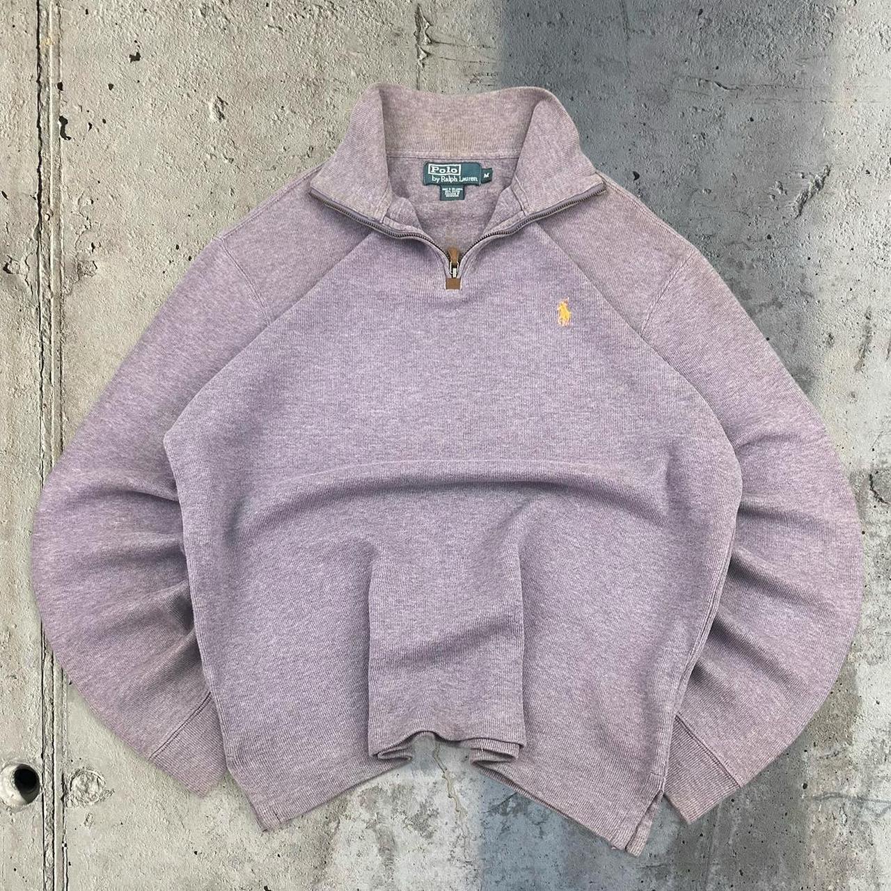 Polo Ralph Lauren 90s chunky knit pullover knit 1/4 zip jumper
