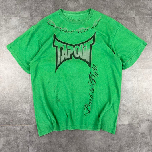 Tapout 2000s skate mma elite affliction Spellout graphic T shirt