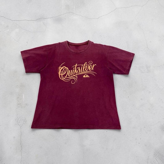 Quiksilver Surfwear burgundy Y2K T-Shirt
