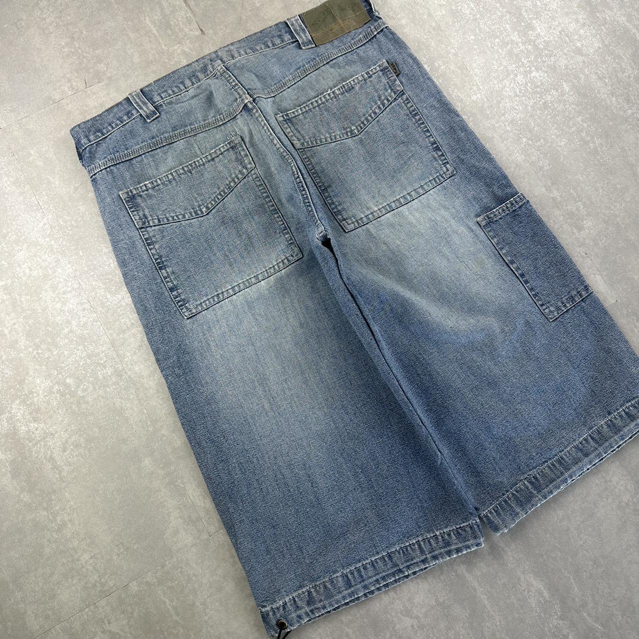 Japanese style 2000s spellout carpenter style jorts