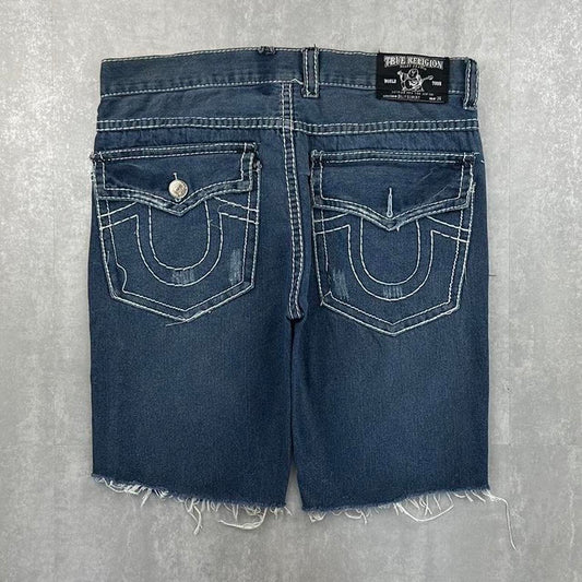 True religion Grunge 2000s spellout carpenter style jorts