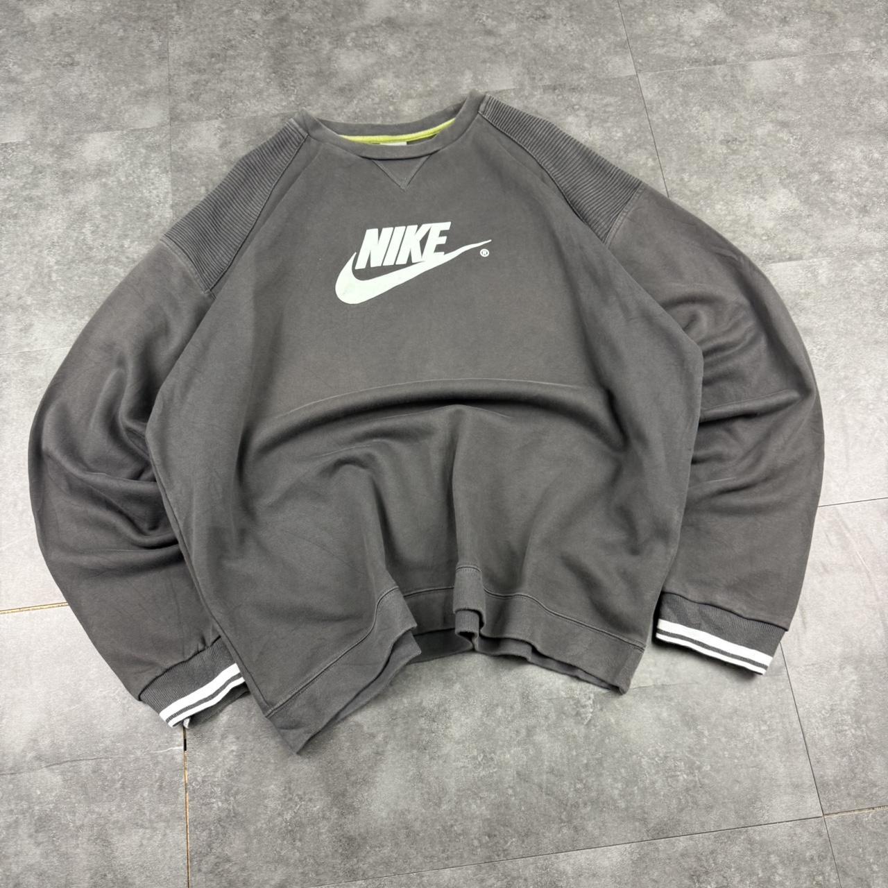 vintage Nike grey tab 2000s spellout embroidered big spellout sweatshirt
