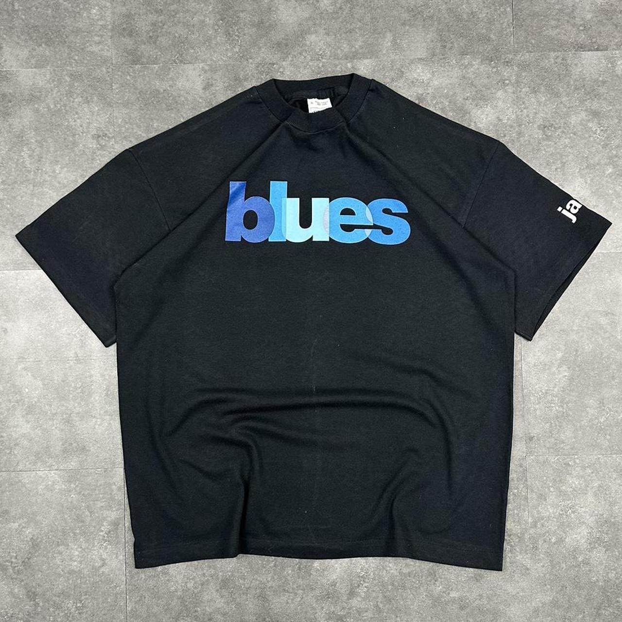 Vintage Blues Jazz FM 90s black spellout T shirt