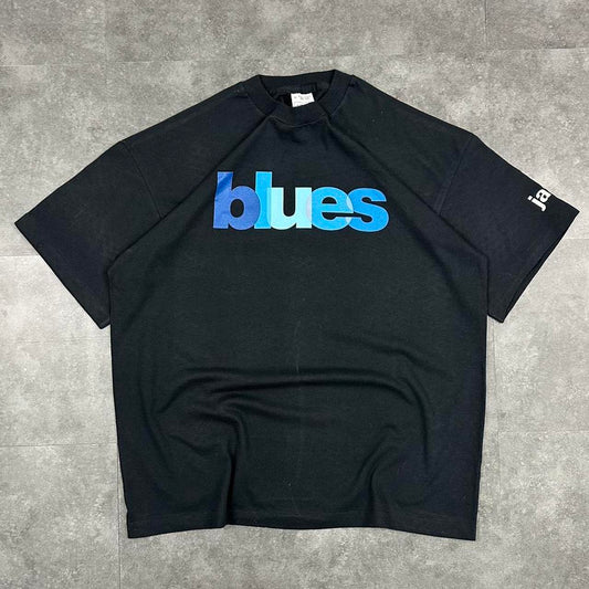 Vintage Blues Jazz FM 90s black spellout T shirt