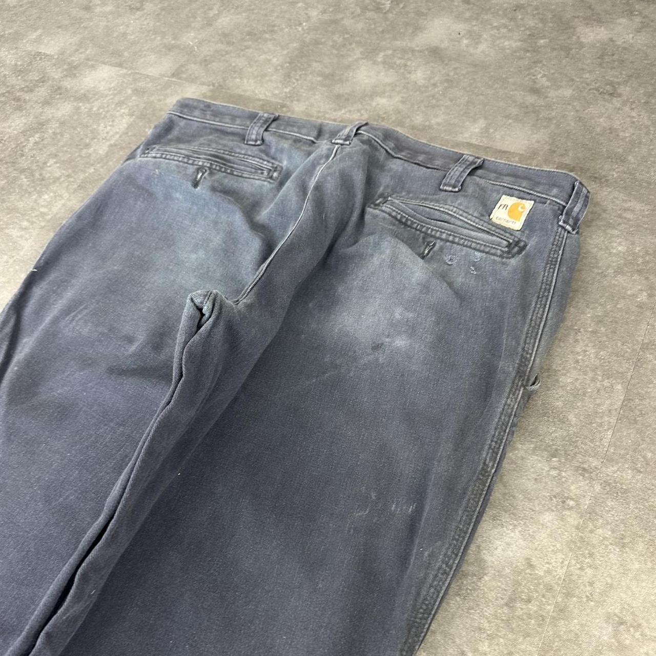 Carhartt 2000s dungaree workwear comfort fit denim cargo trousers