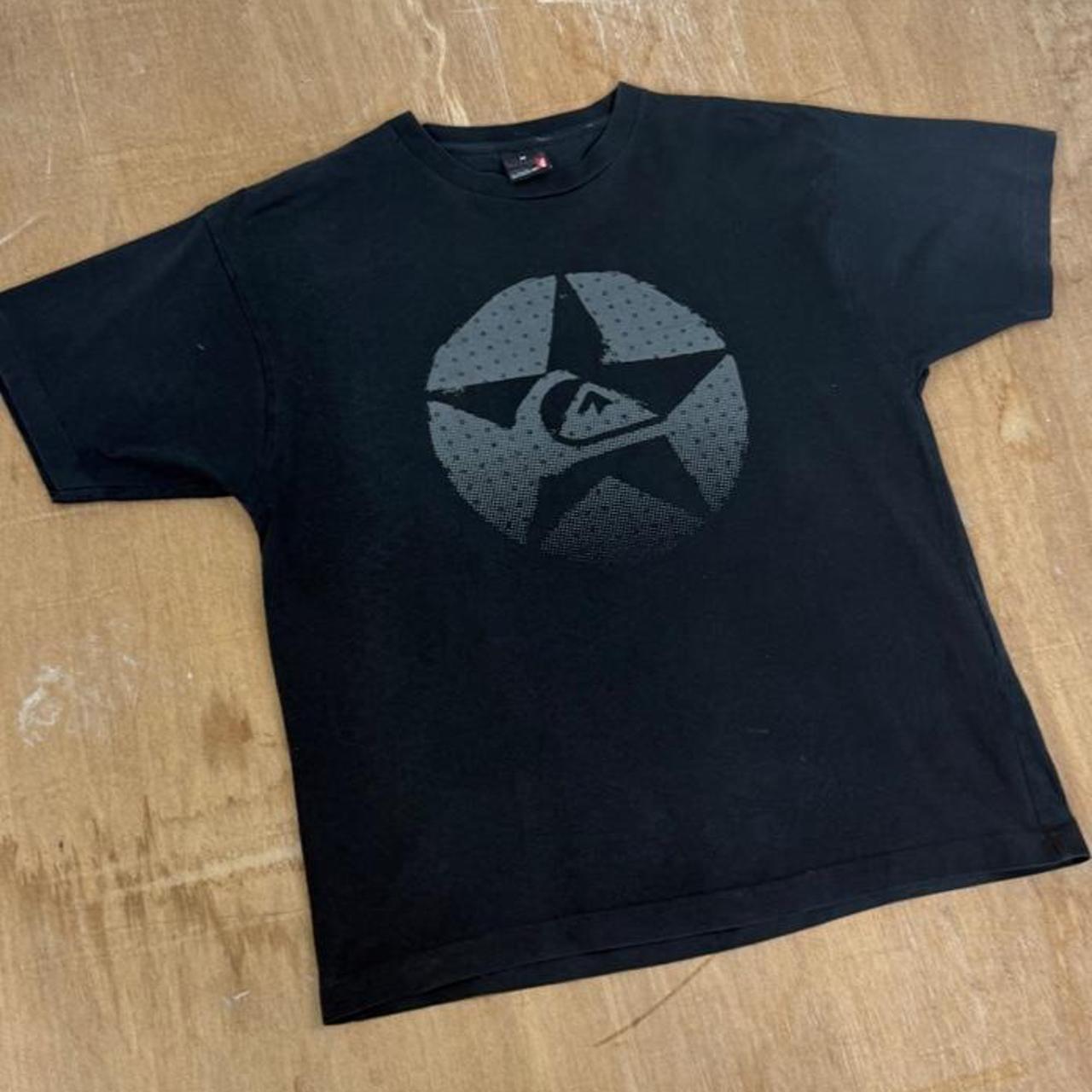 Quiksilver Surfwear black and grey Y2K T-Shirt