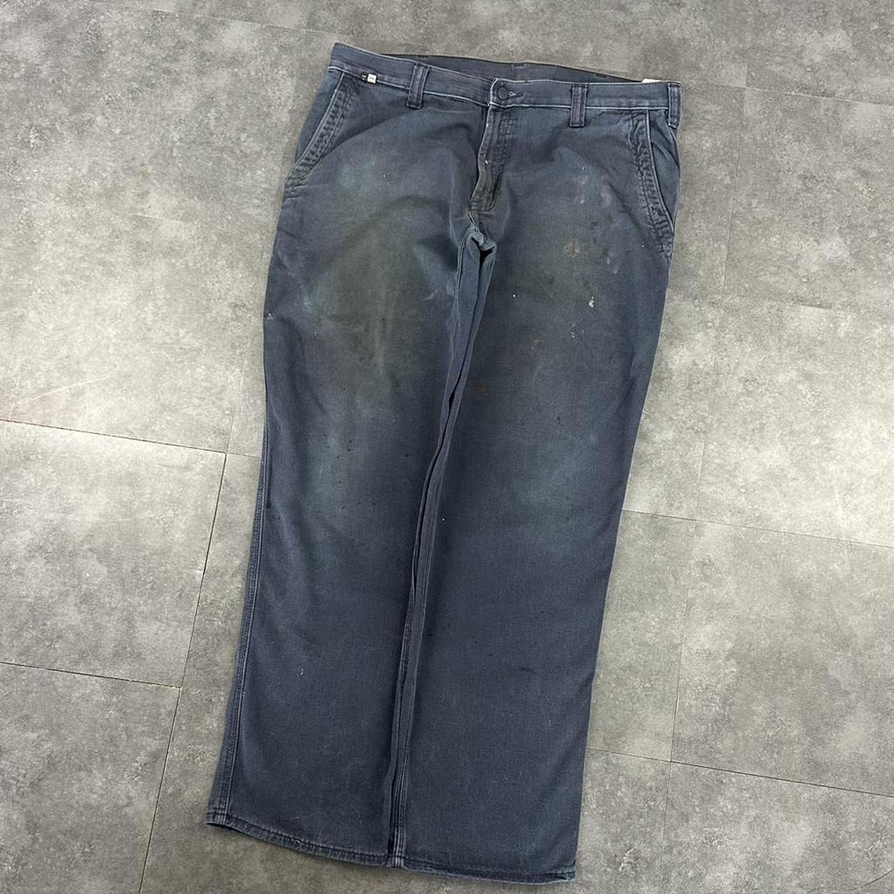 Carhartt 2000s dungaree workwear comfort fit denim cargo trousers