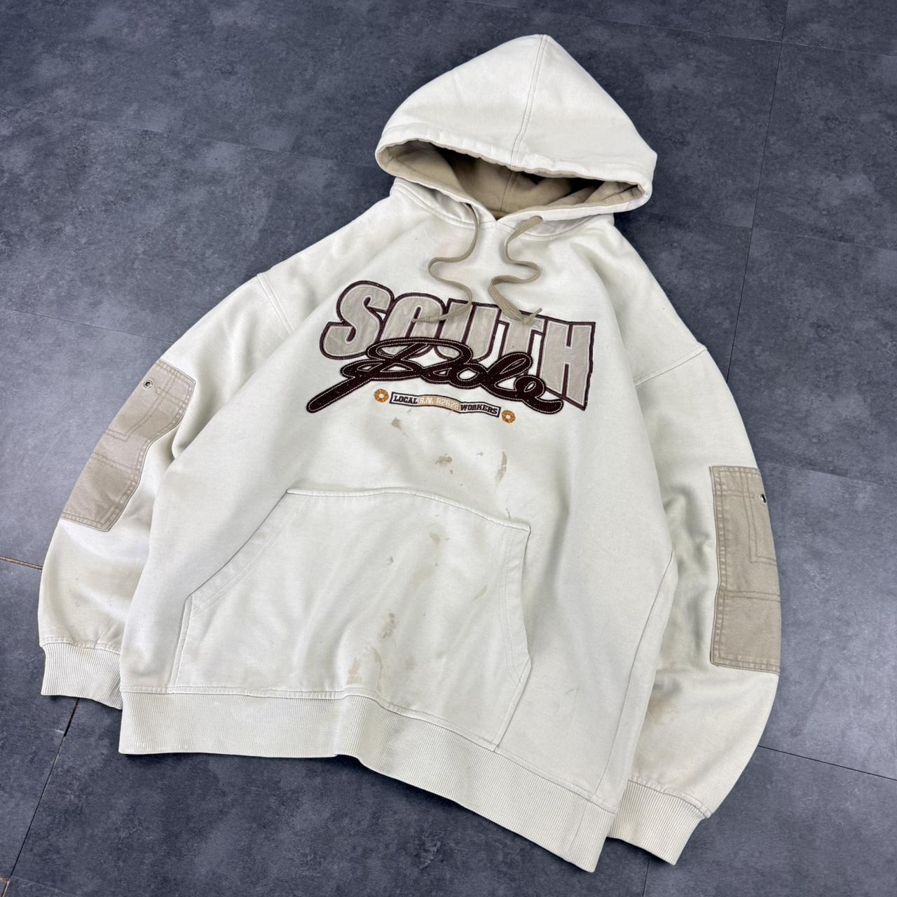 Rare Southpole distressed Vintage Y2K skater workwear spellout hoodie
