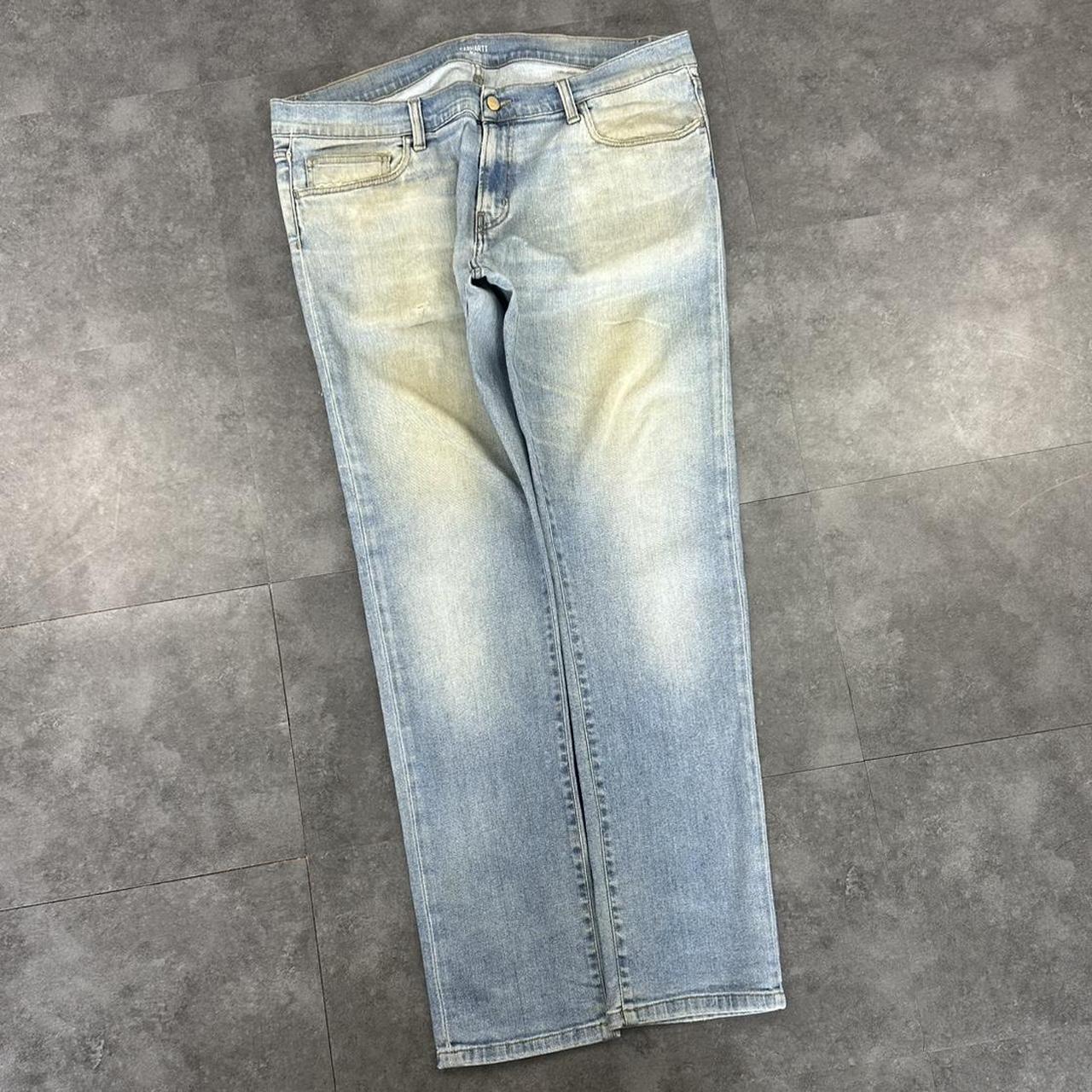 Carhartt 2000s dungaree workwear comfort fit denim cargo trousers