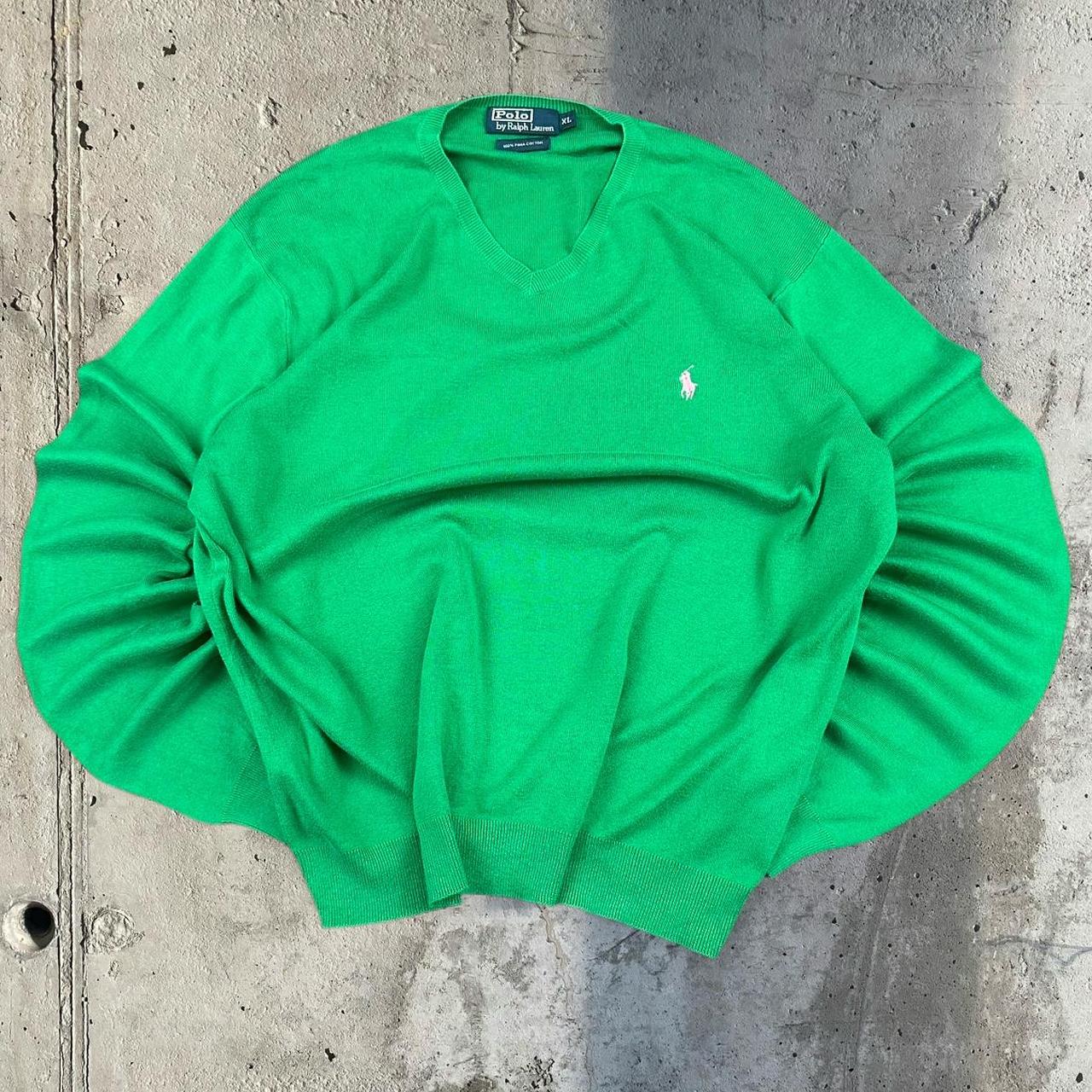Polo Ralph Lauren 90s cotton V neck knit sweatshirt