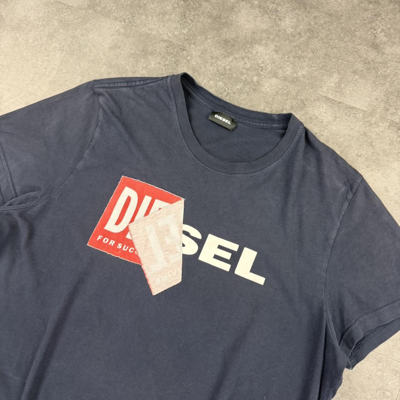 Diesel 2000s peeled sticker Spellout print T shirt